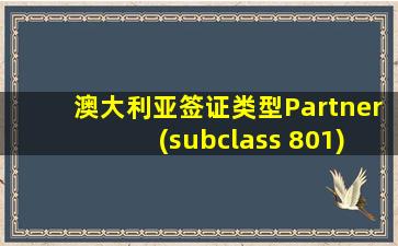 澳大利亚签证类型Partner (subclass 801)